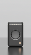 Compact portable speaker matte-black finish
